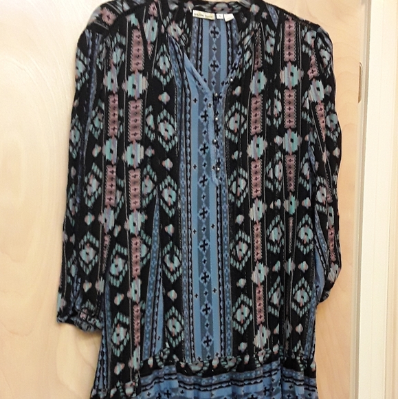 Anthro Holding Horses blue western boho dress M - Picture 4 of 15